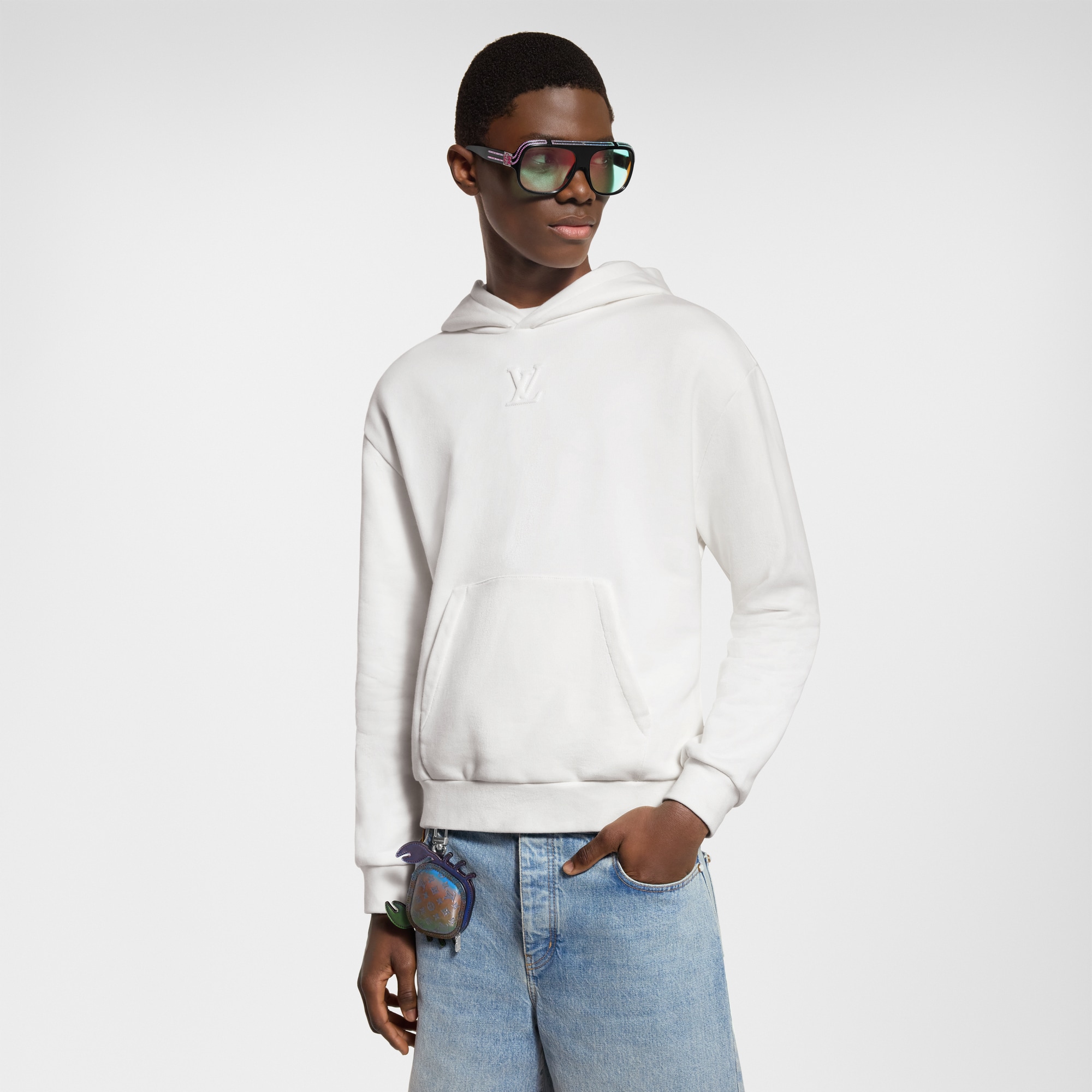 LV Embossed Cotton Hoodie - Men - Ready-to-Wear | LOUIS VUITTON ®